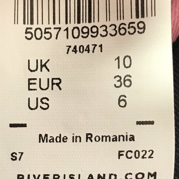 River Island Ladies Mini Dogtooth Check Swing Dress Size 10  Pink Long Sleeve - Picture 7 of 8